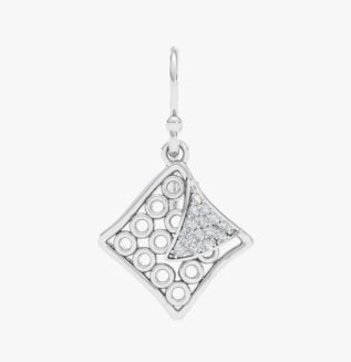 Finest Rhodium Pendant White Diamond